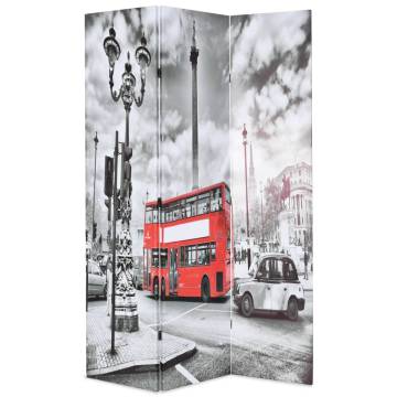 Folding Room Divider 120x170 cm - London Bus Design