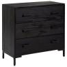 Stylish Black Chest of Drawers - Solid Pinewood | HipoMarket