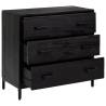 Stylish Black Chest of Drawers - Solid Pinewood | HipoMarket