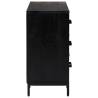 Stylish Black Chest of Drawers - Solid Pinewood | HipoMarket