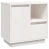 Elegant White Pine Bedside Cabinet - 50x34x50 cm