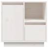 Elegant White Pine Bedside Cabinet - 50x34x50 cm