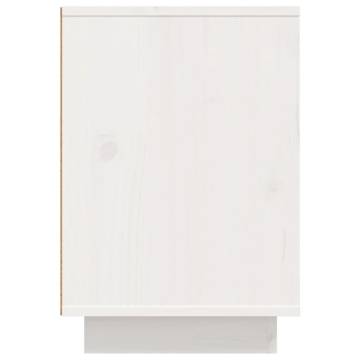 Elegant White Pine Bedside Cabinet - 50x34x50 cm