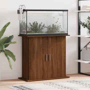 Stylish Brown Oak Aquarium Stand - 81x36x73 cm | Hipo Market