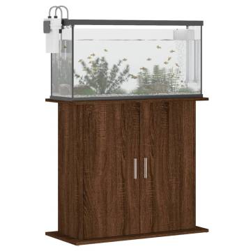 Stylish Brown Oak Aquarium Stand - 81x36x73 cm | Hipo Market