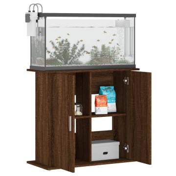 Stylish Brown Oak Aquarium Stand - 81x36x73 cm | Hipo Market