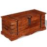 Solid Wood Storage Chest - Unique Honey Finish Storage Box