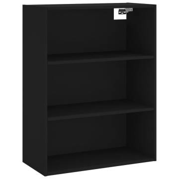 Highboard Black 69.5x34x180 cm - Stylish Engineered Wood Storage