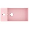 Matt Pink Bathroom Sink with Overflow - Stylish Ceramic Design