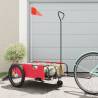 Bike Trailer Red and Black Oxford Fabric and Iron Colour red Size 135 x 68 x 37 cm 