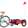 Durable Red & Black Bike Trailer - 45kg Capacity | HipoMarket