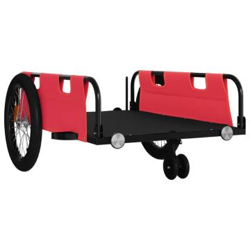 Durable Red & Black Bike Trailer - 45kg Capacity | HipoMarket