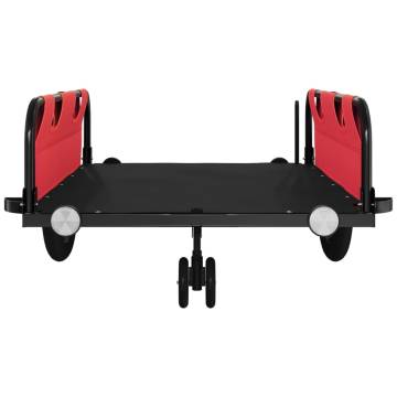 Durable Red & Black Bike Trailer - 45kg Capacity | HipoMarket