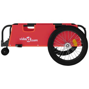 Durable Red & Black Bike Trailer - 45kg Capacity | HipoMarket