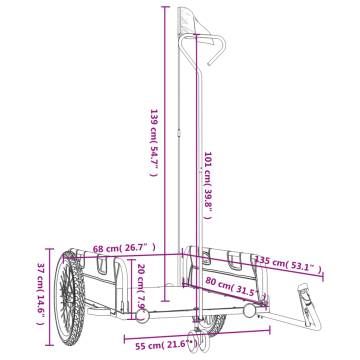 Durable Red & Black Bike Trailer - 45kg Capacity | HipoMarket