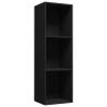 Book Cabinet & TV Cabinet in Black - 36x30x114 cm