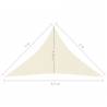 Sunshade Sail 160 g/m² Cream 3x3x4.2 m HDPE - Ideal Outdoor Shelter