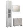 Stylish 3 Piece Bathroom Furniture Set - Concrete Grey