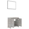 Stylish 3 Piece Bathroom Furniture Set - Concrete Grey