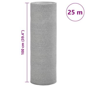 Privacy Net Light Grey 1x25 m - HDPE | Durable Garden Screen