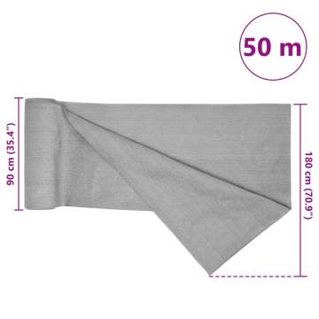 Light Grey Privacy Net 1.8x50m | Durable HDPE Garden Screen