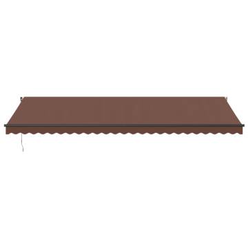 Retractable Awning with LEDs - Brown 600x300 cm | HipoMarket