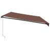 Retractable Awning with LEDs - Brown 600x300 cm | HipoMarket