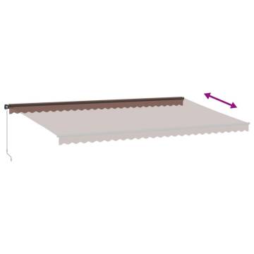 Retractable Awning with LEDs - Brown 600x300 cm | HipoMarket