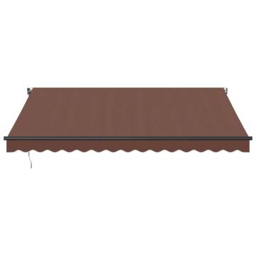 Automatic Retractable Awning Brown 400x350 cm - Hipo Market