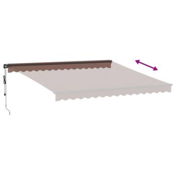 Automatic Retractable Awning Brown 400x350 cm - Hipo Market