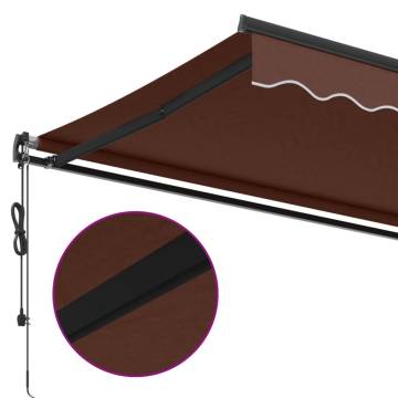 Automatic Retractable Awning Brown 400x350 cm - Hipo Market