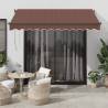 Automatic Retractable Awning Brown 300x250 cm Colour brown Size 300 x 250 cm Quantity in Package 1 