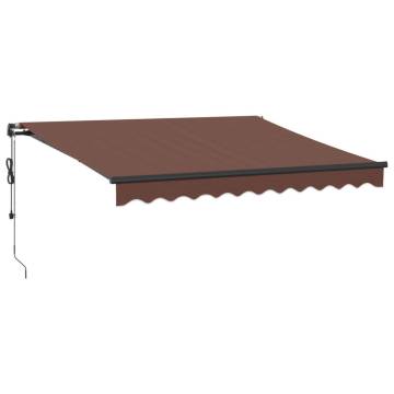 Automatic Retractable Awning Brown 300x250 cm for Your Patio