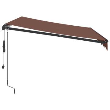 Automatic Retractable Awning Brown 300x250 cm for Your Patio