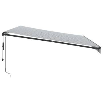 Automatic Retractable Awning with LEDs - 500x300 cm Anthracite