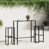 Stylish Black Bar Table - 100x50x110 cm Powder-coated Steel