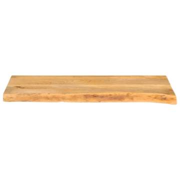 Live Edge Table Top - 90x40x2.5 cm Solid Mango Wood