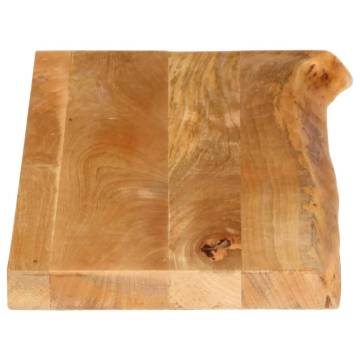 Live Edge Table Top - 90x40x2.5 cm Solid Mango Wood