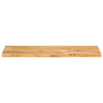 Live Edge Solid Wood Mango Table Top - 110x20x3.8 cm