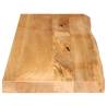 Live Edge Solid Wood Mango Table Top - 110x20x3.8 cm