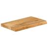 Live Edge Solid Mango Wood Table Top - 40x30x3.8 cm