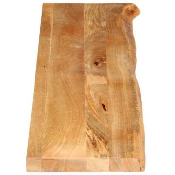 Live Edge Solid Wood Mango Table Top - 140x30 cm