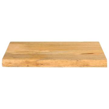 Live Edge Solid Wood Mango Table Top - 60x40 cm