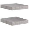 Floating Wall Shelves - Concrete Grey | Set of 2 | 23x23.5cm