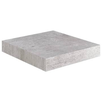 Floating Wall Shelves - Concrete Grey | Set of 2 | 23x23.5cm