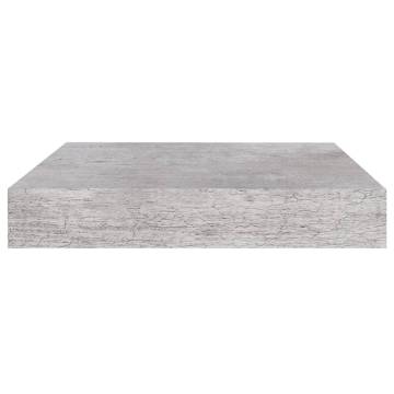 Floating Wall Shelves - Concrete Grey | Set of 2 | 23x23.5cm