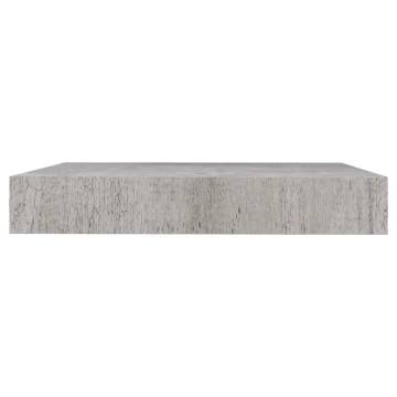 Floating Wall Shelves - Concrete Grey | Set of 2 | 23x23.5cm