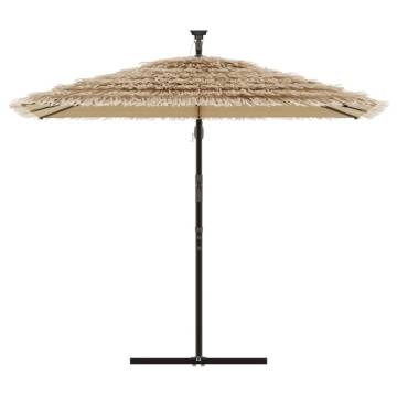 Garden Parasol with Steel Pole - Durable Brown Umbrella