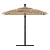 Garden Parasol with Steel Pole - Durable Brown Umbrella