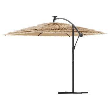 Garden Parasol with Steel Pole - Durable Brown Umbrella